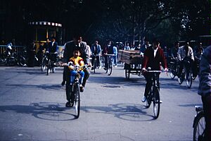 Nanjing traffic in city, 1989