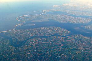 Aerial view of Noord-Beveland