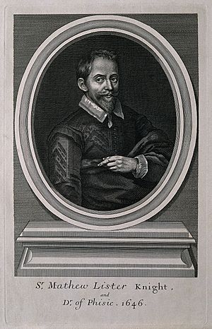 Sir Matthew Lister. Line engraving after P. van Somer, senio Wellcome V0003621