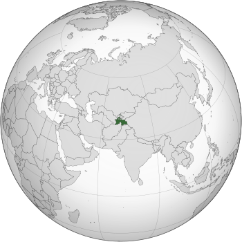 Location of Tajikistan