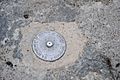 Trig point on top of Mount Washington New Hampshire