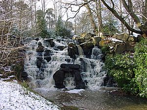 Virginia Water Lake waterfall 1