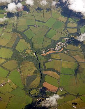 Catrine and Sorn from the air (geograph 5613185)