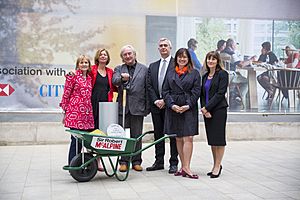 Clara Weatherall, Laura Lee, Steven Holl, Pierre Goad, Daisy Goodwin and Alwen Williams at Maggie's Barts Groundsbreaking