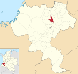 Location of Piendamó in Cauca