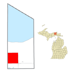 Location within Luce County