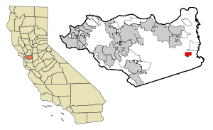 Location in Contra Costa County and the state of California