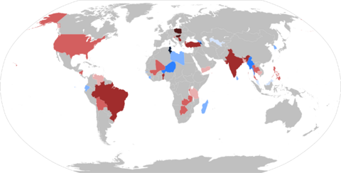 Countries democratizing or autocratizing substantially and significantly 2010–2020