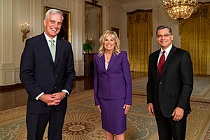 First Lady Jill Biden with Secretary Becerra and Secretary McDonough