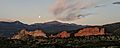 Garden of the Gods at moonset, near sunrise