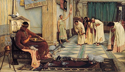 John Williams Waterhouse - The Favourites of the Emperor Honorius (1883)