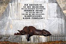 Monument to Friedrich Hensel and the fallen at Malborghetto