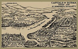 Map of Ava Capital of Konbaung Dynasty