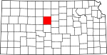 State map highlighting Russell County