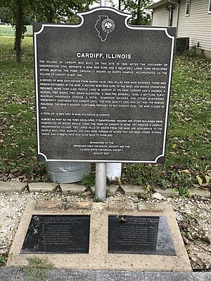 Monument at Cardiff, Illinois