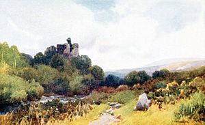 Okehampton Castle, 1913