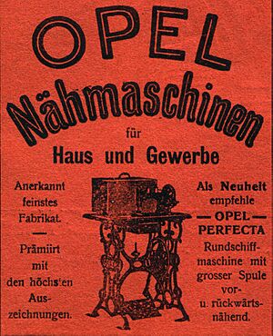 Opel Nähmaschinen 1901