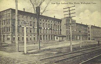 PostcardWallingfordCTNewYorkInsulatedWireCompanyFactoryCirca1910