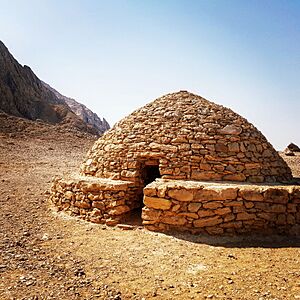 Restored Hafit period beehive tomb at Jebel Hafit