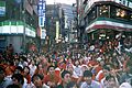 Seoul, South Korea 2002 World Cup young people watching the game