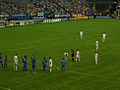 Simon Vukčević free kick at Serbia and Montenegro vs. Italy in Toronto (photo by Djuradj Vujcic)