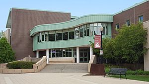 Wheaton Public Library's back enterance