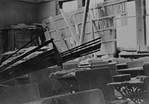 1946 Courtenay Elementary School damage