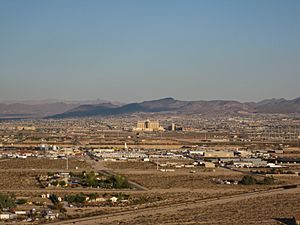 View of Arden from the west, with Henderson in the distance.