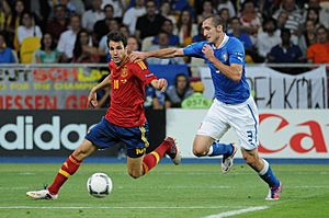 Cesc Fàbregas and Giorgio Chiellini Euro 2012 final