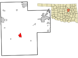 Location within Creek County, and the state of Oklahoma