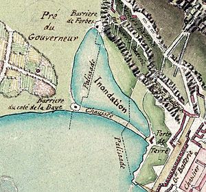 Inundation Gibraltar 1811 map