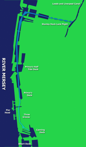 Liverpool canal link projected route