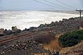 Llanaber rail storm damage 2014