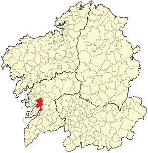 Location of the municipality of Pontevedra within Galicia