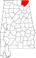 State map highlighting Jackson County