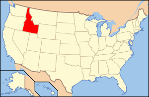 Map of USA ID