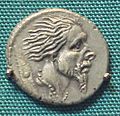 RomanSilverDenariusWithHeadOfCaptiveGaul48BCE