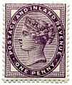 Stamp UK 1881 1p 16dots