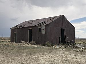 Abandoned building in Table Rock, Wyoming