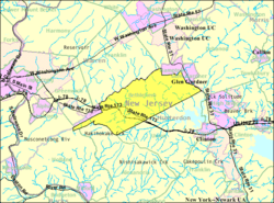 Census Bureau map of Bethlehem Township, New Jersey