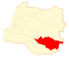 Map of the Lago Ranco commune in the Los Ríos Region