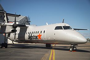 Eastern Australia Airlines De Havilland Canada DHC-8-315Q (VH-TQM) in Jetstar livery at Townsville Airport (2)