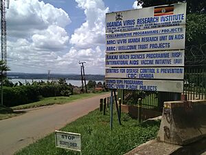 Entebbe UVRI sign post