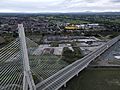 The bridge shown with Deeside Stadium