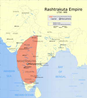 Indian Rashtrakuta Empire map