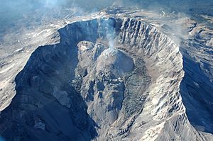 MSH06 aerial crater from north high angle 09-12-06