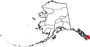 Map of Alaska highlighting Ketchikan Gateway Borough