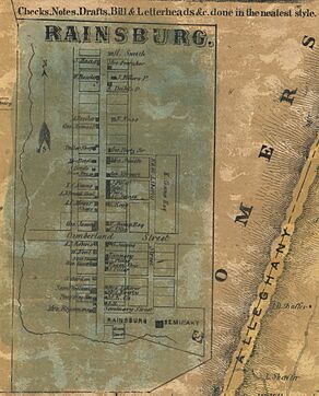 Rainsburg 1861 Map LOC