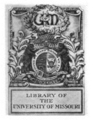 University of Missouri bookplate