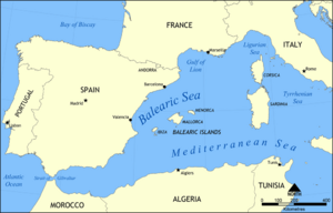 Balearic Sea map